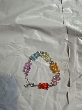 Colorful Gummy Bear Chain Bracelet